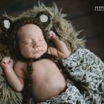 Baby Boy Bear Hat - Halloween Costume - Newborn..
